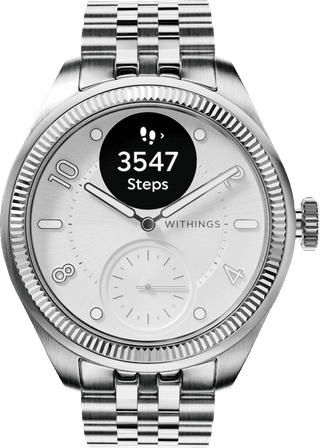 Withings ScanWatch Nova Brilliant Titanium Silber 39 mm