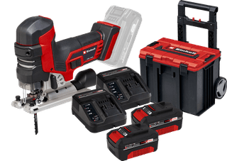 Einhell TP-JST 18/135 Li BL Solo 4,0 Ah Akku (2x) E-Case L Starterset