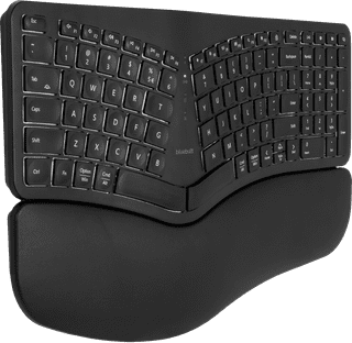 BlueBuilt Kabellose Ergonomische Bluetooth-Tastatur QWERTZ