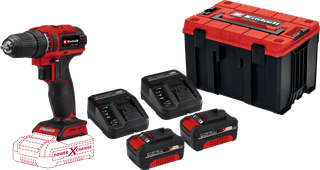 Einhell TE-CD 18/40 Li BL Solo 4.0Ah Battery (2x) E-Case M Starter Kit