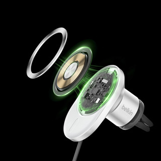 Belkin Handyhalterung Auto Lüftungsschlitze mit MagSafe und Qi2 Laden Silber