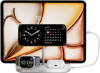 Zens 4-in-1 MagSafe mit Qi2 Kabelloses Ladegerät 15 W mit Ständer, Watch Stand und iPad Stand