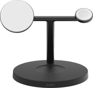 Belkin Boost Charge Pro MagSafe und Qi2 3-in-1 Kabelloses Ladegerät 15 W mit Ständer Schwarz