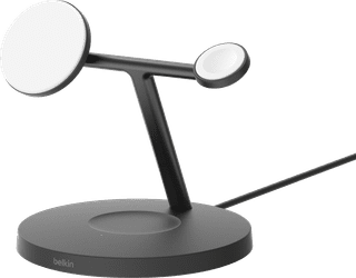 Belkin Boost Charge Pro MagSafe und Qi2 3-in-1 Kabelloses Ladegerät 15 W mit Ständer Schwarz