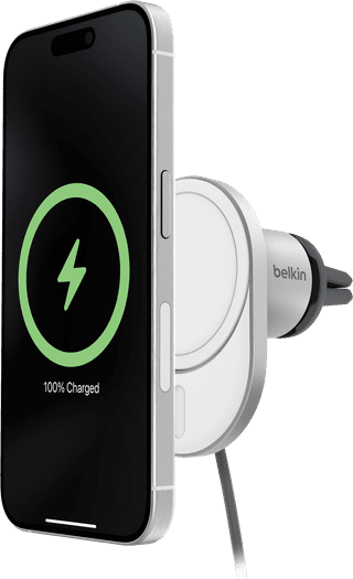 Belkin Handyhalterung Auto Lüftungsschlitze mit MagSafe und Qi2 Laden Silber
