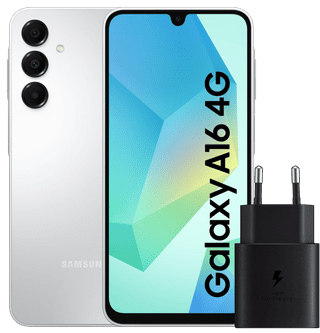 Samsung Galaxy A16 128GB White 4G + Samsung Charger 25W Black