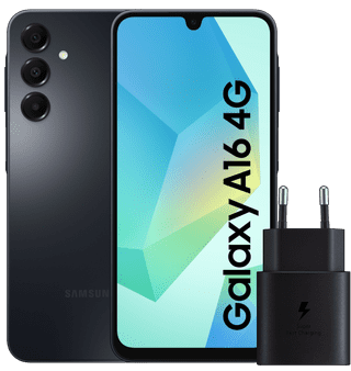 Samsung Galaxy A16 128GB Black 4G + Samsung Charger 25W Black