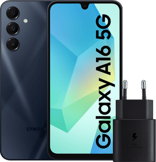 Samsung Galaxy A16 128GB Dark Blue 5G + Samsung Charger 25W Black