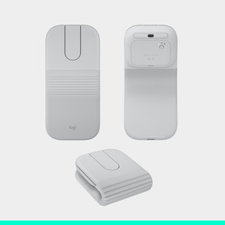 Logitech Mobi Fold Maus Off-White
