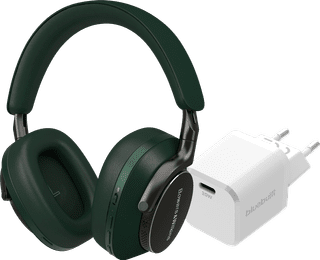 Bowers & Wilkins Px8 Grün + BlueBuilt Power-Delivery-Ladegerät mit USB-C-Port 20 W Weiß