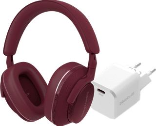 Bowers & Wilkins Px7 S2e Rot + BlueBuilt Power-Delivery-Ladegerät mit USB-C-Port 20 W Weiß