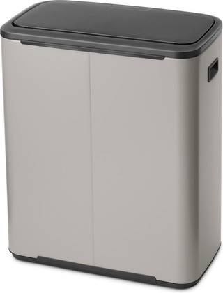 Brabantia Bo Touch Bin Mülleimer 2 x 30 Liter Soft Grey