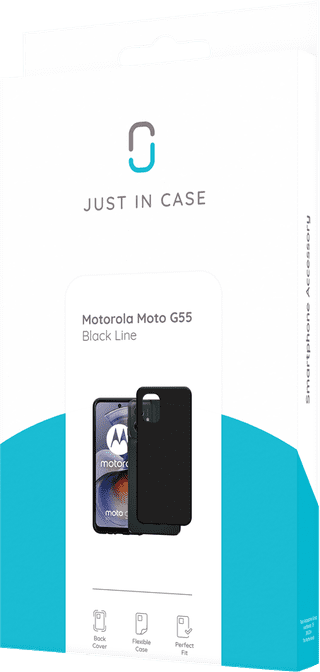 Just in Case Soft Design Motorola Moto G55 Back Cover Black