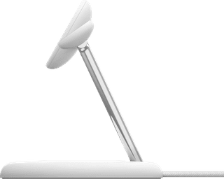 Belkin Boost Charge Pro MagSafe und Qi2 3-in-1 Kabelloses Ladegerät 15 W mit Ständer Weiß