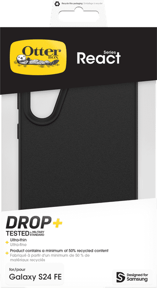Otterbox React Samsung Galaxy S24 FE Backcover Schwarz