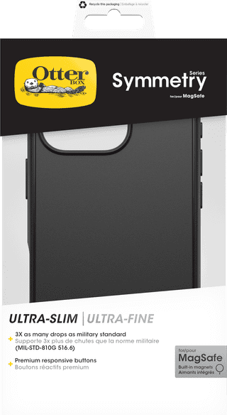OtterBox Symmetry Apple iPhone 16 Pro Back Cover Black with MagSafe