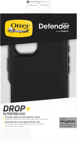 OtterBox Defender Apple iPhone 16 Back Cover Black