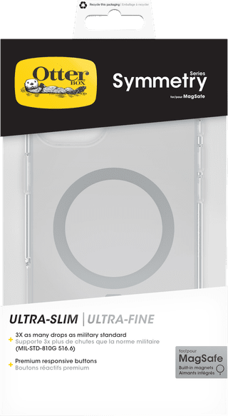 OtterBox Symmetry Apple iPhone 16 Plus Back Cover with MagSafe Magnet Transparent