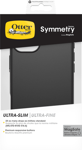 OtterBox Symmetry Apple iPhone 16 Plus Back Cover Black with MagSafe