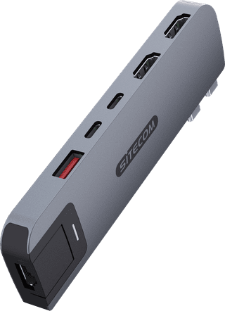 Sitecom MacBook Pro Multiport Hub 6 in 2 Gray