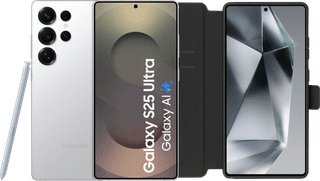 Samsung Galaxy S25 Ultra 256GB White 5G + BlueBuilt Book Case Black