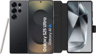 Samsung Galaxy S25 Ultra 512GB Schwarz 5G + BlueBuilt Book Case Schwarz