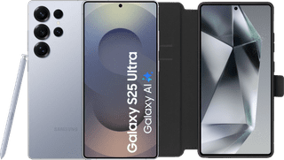 Samsung Galaxy S25 Ultra 256GB Silver 5G + BlueBuilt Book Case Black