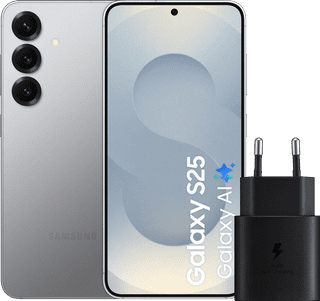 Samsung Galaxy S25 256GB Silver 5G + Samsung Charger 25W Black