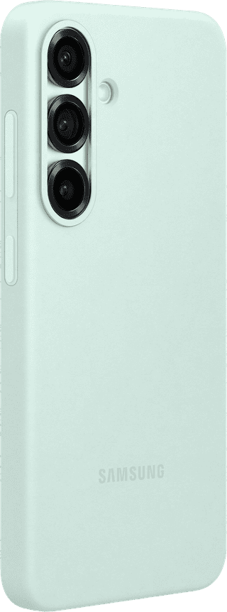 Samsung Galaxy S25 Backcover aus Silikon Mintgrün