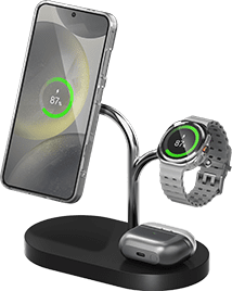 Samsung Trio Kabelloses Ladegerät 15 W Schwarz mit Qi2