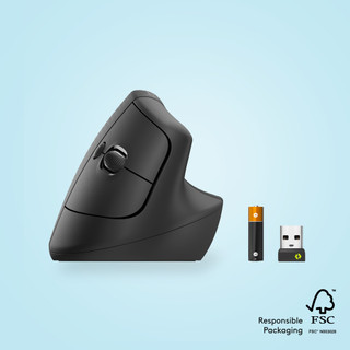 Logitech Lift Vertikale ergonomische Maus Schwarz