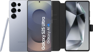 Samsung Galaxy S25 Ultra 512GB Silver 5G + BlueBuilt Book Case Black