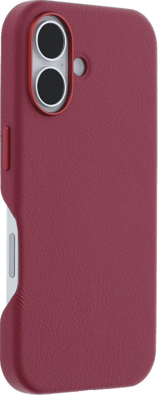 OtterBox Symmetry Apple iPhone 16 Back Cover with MagSafe Magnet Leather Red