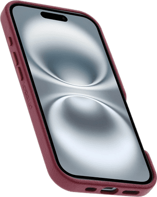 OtterBox Symmetry Apple iPhone 16 Back Cover with MagSafe Magnet Leather Red