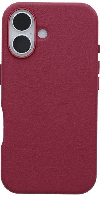 OtterBox Symmetry Apple iPhone 16 Back Cover with MagSafe Magnet Leather Red