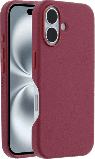 OtterBox Symmetry Apple iPhone 16 Back Cover with MagSafe Magnet Leather Red