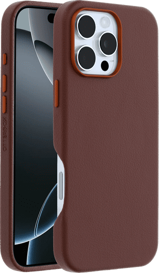 OtterBox Symmetry Apple iPhone 16 Pro Max Back Cover with MagSafe Magnet Leather Brown