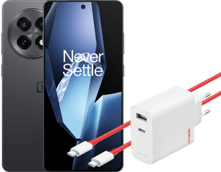 OnePlus 13R 256GB Schwarz 5G + OnePlus SuperVOOC Ladegerät 80 W mit 2 Anschlüssen