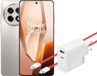 OnePlus 13R 256GB Weiß 5G + OnePlus SuperVOOC Ladegerät 80 W mit 2 Anschlüssen