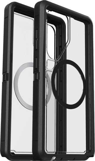 OtterBox Defender Samsung Galaxy S25 Ultra Back Cover with Magnet Transparent Black Belt
