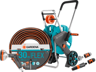 Gardena Comfort FLEX 1/2 30 m CleverRoll M Easy Premium Brauseset