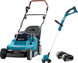 Makita DLM382PT2 with 5.0Ah Battery (2x) + Makita DUR193Z