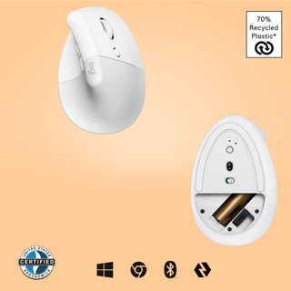 Logitech Lift Vertikale ergonomische Maus Rosa