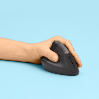 Logitech Lift Vertikale ergonomische Maus für Linkshänder Schwarz