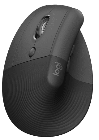 Logitech Lift Vertikale ergonomische Maus für Linkshänder Schwarz