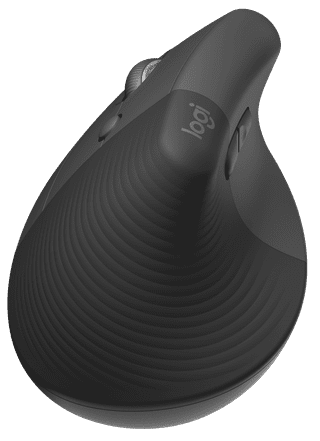 Logitech Lift Vertikale ergonomische Maus für Linkshänder Schwarz