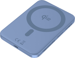 BlueBuilt Wireless Powerbank mit Qi2 und MagSafe 5.000 mAh mit Schnellladen 20 Watt Blau