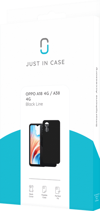 Just in Case Soft Design Oppo A38 4G / A18 4G Backcover Schwarz