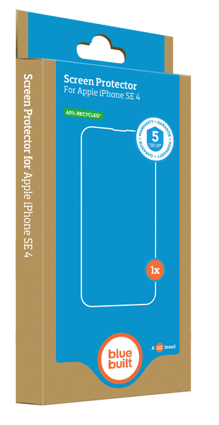 BlueBuilt Back Cover iPhone 17e/16e Transparent + Screen Protector Glass