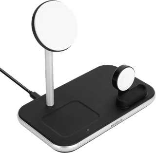 BlueBuilt 3-in-1 Kabelloses Ladegerät mit Qi2 15 W Schwarz